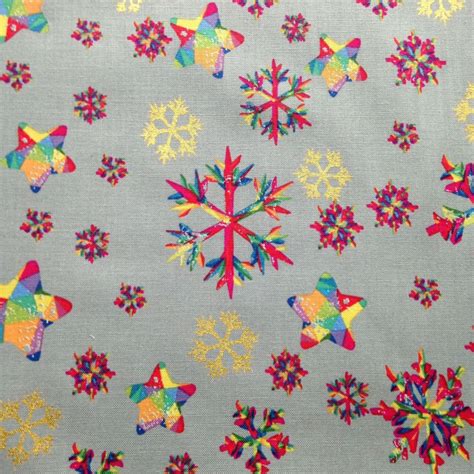 snowflake metallic fabric|snowflake mirroring in fabric.